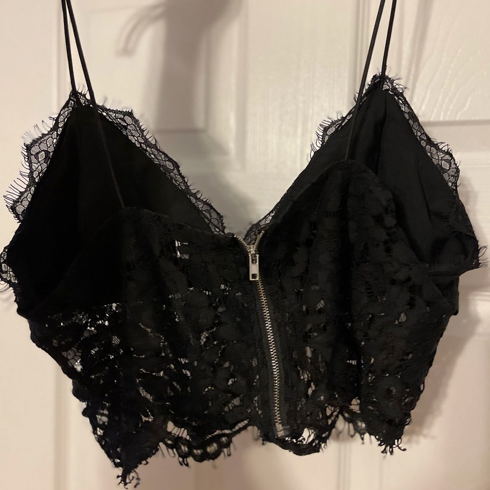 Cute lace going out top